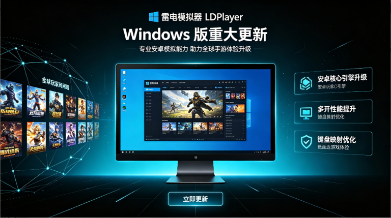 雷电模拟器发布Windows版重大更新 专业安卓模拟能力助力全球手游体验升级